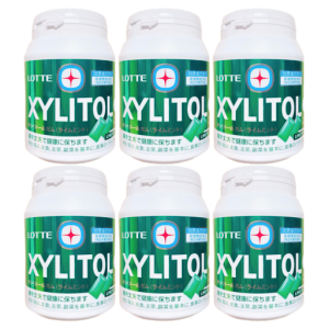 ロッテ キシリトールガム +フッ素 ペパーミント スリムボトル 125g×6個